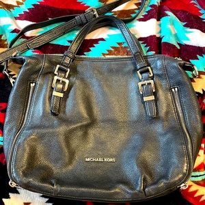 Michael Kors Black Pebble leather Crossbody bag